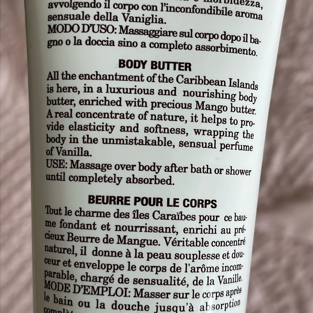 PERLIER Caribbean Vanilla original Body Butter 4.2 oz 125 ml Brand New & Sealed